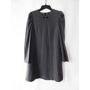 Robert Rodriguez Grey Long Sleeve A-line Dress